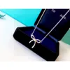 Tiffanyjewelry Luxe Tiffanybead hanger kettingen dames designer sieraden mode straat klassieke dames bowknot ketting vakantiegeschenken