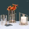 Candle Holders North Europe Crystal Romantic Living Room Table Luxury Iron Art Candlelight Dinner Home Decoration Ornament Candlestick