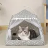 Huisdier tent bed voor kattenhuis gezellige producten accessoires nest comfortabele kalmerende bedden kleine honden chihuahua 240410