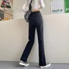 Kvinnors jeans N5754 Fashion All-Match High midja Slim Loose Wide Leg Byxor