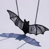 Decorative Figurines Halloween Bat Stained Glass Window Hanging Acrylic Wall Art Decoration Ghostss Festival Colorful Home