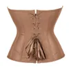 Femmes steampunk fausses corsets en cuir gothique bustiges avant gothique bustiers sexy lingerie top body shaper plus taille s-6xl vert rouge 240407