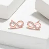 Minimalist Version Mobius Set Earrings S925 Silver Needle Niche Design Eternal Infinite Symbol 8-shaped