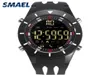 SMAEL Digital Wristwatches Waterproof Big Dial LED Display Stopwatch Sport Outdoor Black Clock Shock LED Watch Silicone Men 80029225066