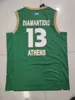 Basketsball Jersey #13 Diamantidis Panathinaikos #0 Kalaitzakis #3 Wolters #6 Papagiannis #7 Bochoridis Grigonis Jersey Historia Alla namn och nummer kan anpassas