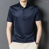 Polos masculinos 2024 Mulberry Silk Polo Polo Polo