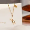 2023 Neue farblose goldene Kaninchenkette für weibliche Sommer -Luxus -Halskette mit einfachem Qixi -Design