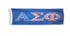 Alpha Sigma Phi USA Flag 3x5 pés costurados fábrica de alta qualidade fornecem diretamente poliéster com itens de bronze7766358