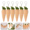 Decorative Figurines 6 Pcs Carrot Ornament Party For Easter Mini Wreath DIY Pendant Decoration Supplies Cloth Faux Fireplace