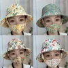 Bérets Bucket Hat Agricultural Work with Mask Wide Brim Suncreen Dust Protect Neck Necy TEA CUP Picking Caping Unisex