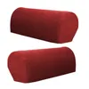 Chair Covers 2x Flannel-checked Sofa Armrest Stretch Wingback Couch Arm Slipcover