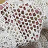 Tableau 2x coton coton fait à la main au crochet en dentelle à la main