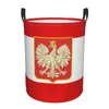 Laundry Bags Dirty Basket Poland Flag Folding Clothing Storage Bucket Toy Home Waterproof Organizer