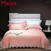 Bedding Sets Lace Jacquard Longo Cottel Satin Setin Conjunto de quatro peças All Pure Quilt Capa Bedroom Edice