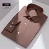 Herrklänningskjortor Windsor Collar French Shirt Wrinkle-Free Longeeved Twill Business Light Luxury Casual Workwear For Men