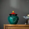 Bottiglie di stoccaggio tè classico ceramica alimentazione sigillata domestica black verde serbatoio bianco contenitore da cucina