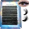 False wimpers 10boxen 5D Fluffy 80D Dikke 10-20mm Fake Mink Skin 3D enkele wimpercluster DIY-extensie