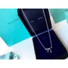 TiffanyJewelry Luxury Tiffanybead Pendant Colliers de créateur de femmes Bijoux Fashion Street Classic Collier Bowknot Collier de vacances NOF2