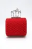 Classic DesignerType4 Red Ladies Skull Clutch Knuckle Rings Four Fingers Handbag Evening Purse Wedding bag 03918b8459121