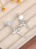 Stud Earrings YiKLN Trendy Stainless Steel Rhinestone Cross Star For Women Statement Charms Shell Basic Jewelry YE23201