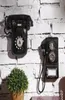 Pastoral vintage väggmonterade telefonprydnader europeisk stil enkel retro figur hantverk hem bar dekoration tillbehör4568979