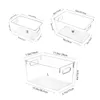 Storage Bottles Refrigerator 3pcs Clear Plastic Bins With Handle For Fridge L9BE