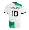 24 25 Maglie di calcio Fan Player Versione 2024 2025 Kit di calcio Mac Allister Szoboszlai Men Uniform Kids A.Becker Goalkeepe XXXL 4xl Home Away Shirt