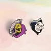Halloween Skull Pin Leuke anime -films Games Harde emailpennen Verzamel cartoon broche Backpack Hat Bagel Rapel Badges