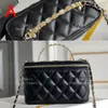 10A mirror quality luxury makeup box with chain bag 17cm makeup bag designer bag, mirror crossbody makeup bag with box YC404