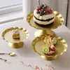 Garrafas de armazenamento 3pcs Bolo de metal Stand Stand Sobessert Bandeja Exibição de casamento Fruta de cupcake de decoração de festa de casamento de casamento