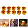 Titulares de vela 5/10pcs Mini titular da xícara de ouro reutilizável DIY Fazendo bandejas de velas de velas de velas