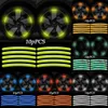 New 10pcs Car Wheel Hub Tire Rim Reflective Strips Luminous Sticker for Night Driving Car-styling Accessories