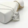 Collares colgantes de relicario Tallado de corazón Hollow Heart PO Amantes de marco de marco Joyería de plata para el collar de bodas nupciales3457050