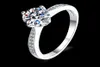 Luxe 925 Silver Uitstekende Cutcolor Pass Diamond Test Mossanite Party Ring Cluster Rings6171249