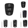 2024 2024 KEYYOU 2024 Fjärrnyckelskal för Hyundai i20 I30 IX35 I35 Accent Kia Picanto Sportage K5 3 -knappar Flip Folding Remote Nyckelfodral