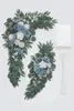 Fiori decorativi garza di mantovana dell'arco artificiale con chiffon nozze di benvenuto fiore di tre pezzi decorazioni per feste