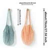 Shopping Bags 4-Piece Portable Reusable And Washable Cotton Mesh Bag Fruit Vegetable Long Handle Tote