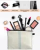 Cosmetic Bags Cyan Minimalist Bohemian Style Makeup Bag Pouch Travel Essentials Lady Women Toilet Organizer Storage Pencil Case