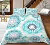 Ensembles de literie Bohemian Mandala Flower imprimé de couette à couette pour la maison de couette à chambre à coucher avec des taies d'oreiller décor