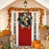 Flores decorativas Mummy Halloween Wreath Wreath Outdoor Front Door Garlands de terror assustador para ornamentos de enforcamento