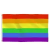 Стоковые радужные флаги 3х5 футов гей -флаги 90x150 см радуги гордость бисексуалы лесбийских пансексуальных баннеров
