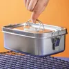Dinnerware Stainless Steel Lunch Box Lunchbox Container Student Breakfast Sealing Holder 304 Portable Bento