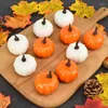 Fleurs décoratives Blanc / Jaune Mousse 12pcs Halloween Decoration Simulation Pumpkin Thanksgiving Garland DIY ACCESSOIRES UN SET