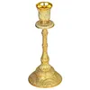 Candle Holders A50I Metal Holder Stand Candelabra Taper Golden Candlestick Floral Peacock Embossed Wedding Event Party