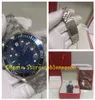 Avec Box Watch Mens Mens Professional 41mm 300m 40th Blue Dial 007 Bracelet en acier inoxydable Asie Automatique mécanique Men0393393011