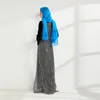 Robes de fête robe musulmane à manches longues paillettes