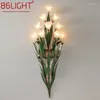 Vägglampor 86 ljus amerikansk stil landsbygd lampa fransk pastoral led kreativ blomma vardagsrum sovrum korridor hem dekoration
