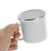 Muggar 4st Portable Camping Mug Outdoor Använd storkapacitet Vattenkoppen varaktig emalj för resesubblimeringskoppar för att sublimera