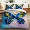 Bedding Sets Butterfly Series Three-piece 3D Digital Printing Quilt Cover Kit