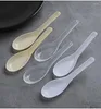 Disposable Flatware Mini Spoon Home Kitchen Clear Plastic Soup Cupons Toons For Jelly Ice Cream Dessert Apatetiz